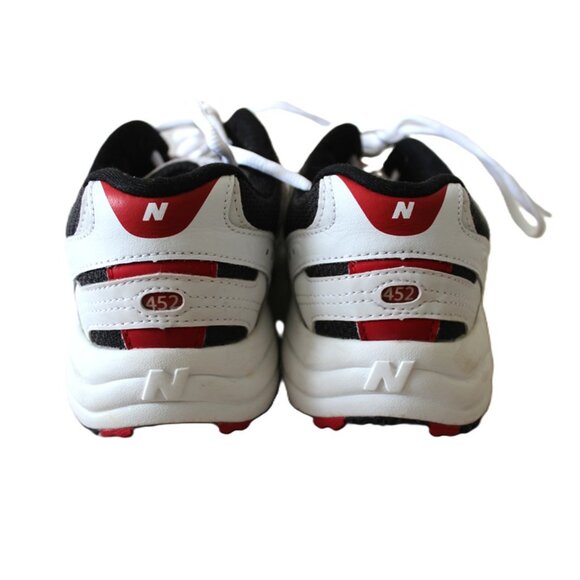 NEW BALANCE 452 Retro Chunky Streetwear Sneakers White/Black/Red - Unisex M9/W11 - Picture 8 of 11
